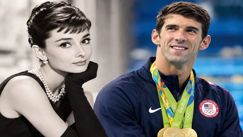 audrey hepburn and michael phelps